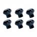 Billet Aluminum Dash Knob Set, Black, 76-86 Jeep CJ Models