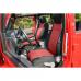 Neoprene Front Seat Covers, Black & Red, 07-10 Jeep Wrangler