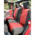 Neoprene Rear Seat Cover, Black & Red, 07-13 Jeep Wrangler (JK)